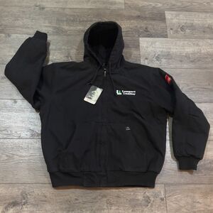 NWT! Dri Duck Black Carhartt Style Waterproof Hooded Canvas Jacket - Men's XL